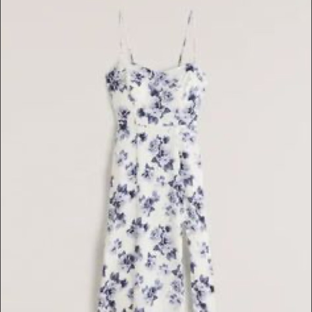 Abercrombie Faux Silk High-Slit Midaxi Dress Size Small